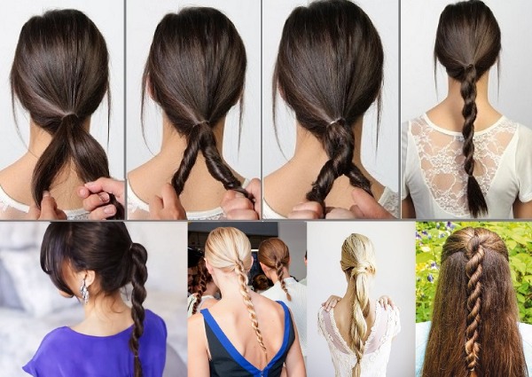 Coiffures simples pour tous les jours en 5 minutes avec vos propres mains pour cheveux moyens, longs et courts