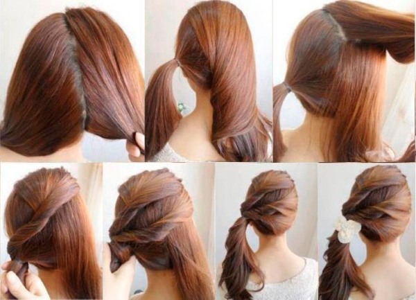 Coiffures simples pour tous les jours en 5 minutes avec vos propres mains pour cheveux moyens, longs et courts