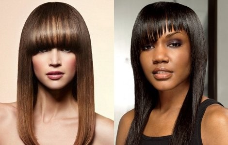 Coupes de cheveux pour cheveux moyens. Mode Belles Coiffures, Bangs, Décontracté, Fête, Simple