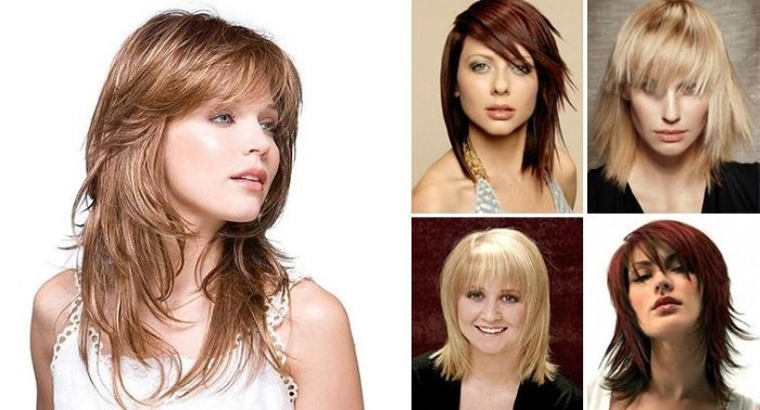 Coupes de cheveux pour cheveux moyens. Mode Belles Coiffures, Bangs, Décontracté, Fête, Simple