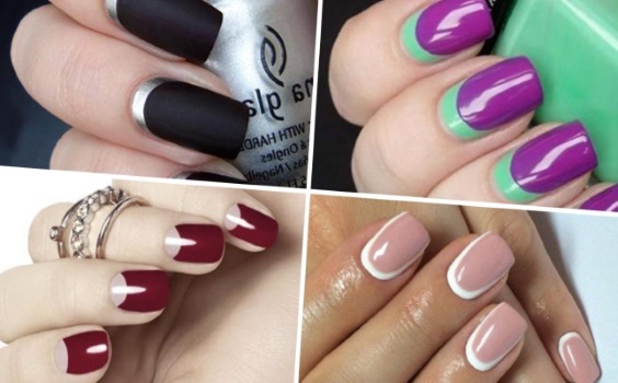 Gel vernis pour ongles courts - nouvelles idées, design, photo: français, oeil de chat, belle manucure lune