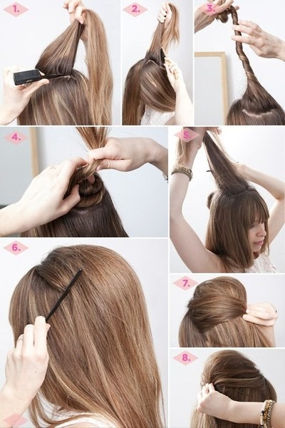 Coiffure pour cheveux moyens - coiffage rapide et beau. Instructions pour la photo