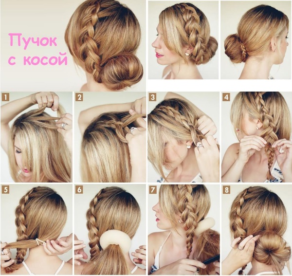 Coiffure pour cheveux moyens - coiffage rapide et beau. Instructions pour la photo