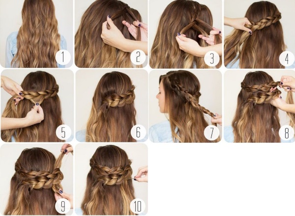 Coiffure pour cheveux moyens - coiffage rapide et beau. Instructions pour la photo