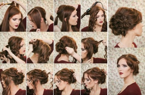 Coiffure pour cheveux moyens - coiffage rapide et beau. Instructions pour la photo