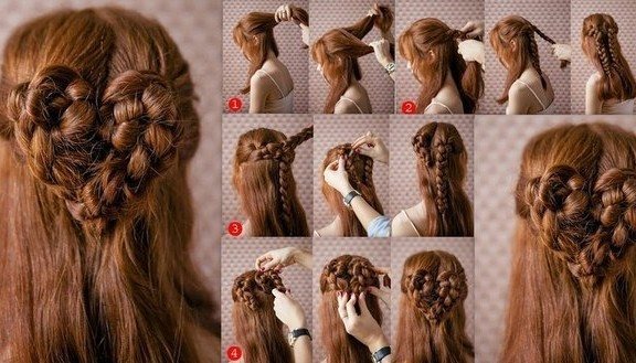 Coiffures belles et faciles pour les filles pour les cheveux moyens pour l'école et les vacances. Instructions pour la photo