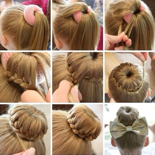 Coiffures belles et faciles pour les filles pour les cheveux moyens pour l'école et les vacances. Instructions pour la photo