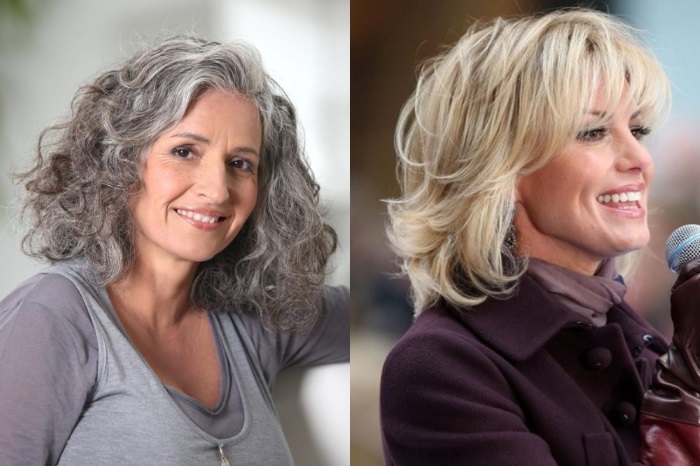 Coupes de cheveux rajeunissantes pour les femmes après 50-55 ans: cheveux courts, moyens et longs à la mode d'Evelina Khromchenko. Une photo