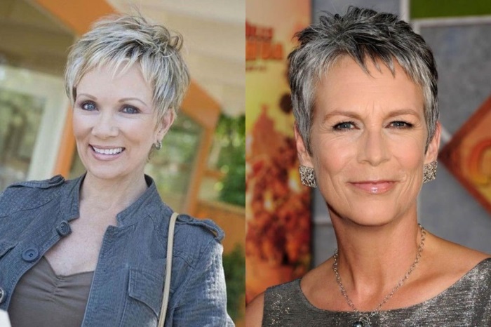 Coupes de cheveux rajeunissantes pour les femmes après 50-55 ans: cheveux courts, moyens et longs à la mode d'Evelina Khromchenko. Une photo