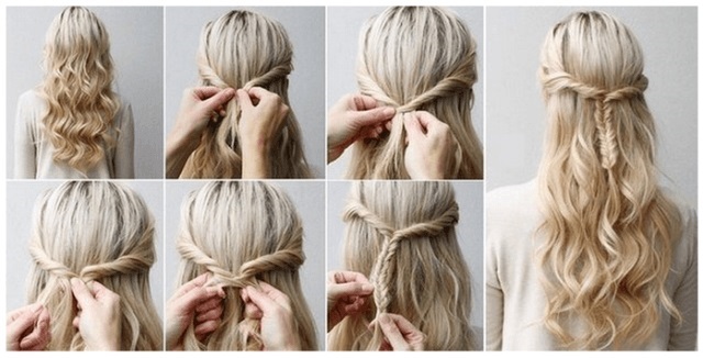 Coiffures pour filles avec des boucles pour cheveux longs, avec une tresse, un diadème, une couronne, des flagelles. Comment le faire étape par étape avec une photo. Cours vidéo