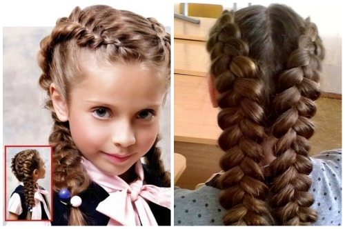 Coiffures à l'école en 5 minutes pour cheveux moyens, longs et courts. Comment devenir rapide, simple et beau