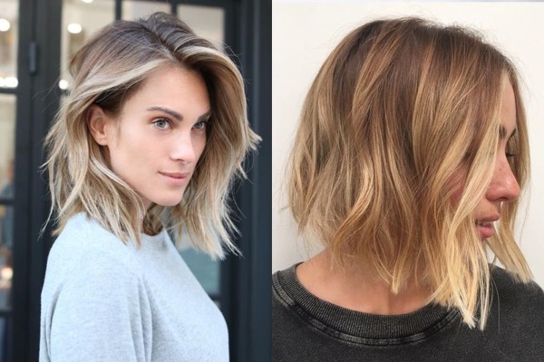 Belles coupes de cheveux pour cheveux moyens qui ne nécessitent pas de coiffage, avec frange, cascade, pour un visage rond