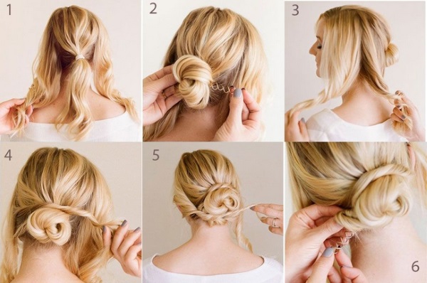 Comment faire un chignon en désordre pour les cheveux moyens à longs: modernes, hauts, bas, volumineux. Instructions étape par étape, photo