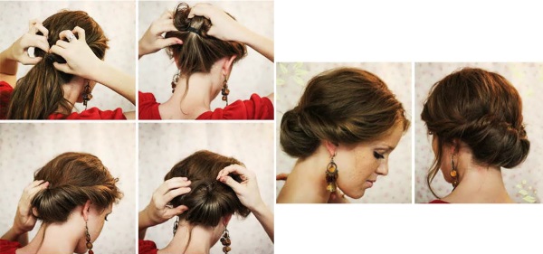 Comment faire un chignon en désordre pour les cheveux moyens à longs: modernes, hauts, bas, volumineux. Instructions étape par étape, photo