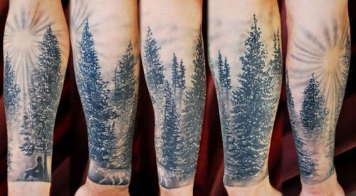 Tatuatges de màniga per a noies: blanc i negre, color, espai, biomecànica, Japó, polinèsia, drac, bosc, flors, xicano, llop, vella escola, samurais. Quant costa fer-se un tatuatge