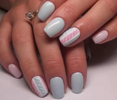 Manicura gris-rosa. Fotos, novetats. Tendències de disseny de moda 2020: francès, amb purpurina, pedreria, degradat, laca, ratlles