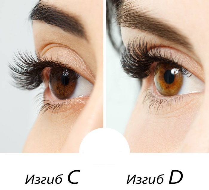 Curls de cils pour extension: l, m, s, l, d, ss, b, j, 3D. Photo, dimensions, épaisseur et longueur