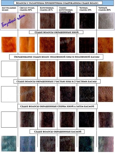 Colorants pour cheveux gris. Comment peindre sans ammoniaque, mise en évidence, palette de couleurs de peintures professionnelles