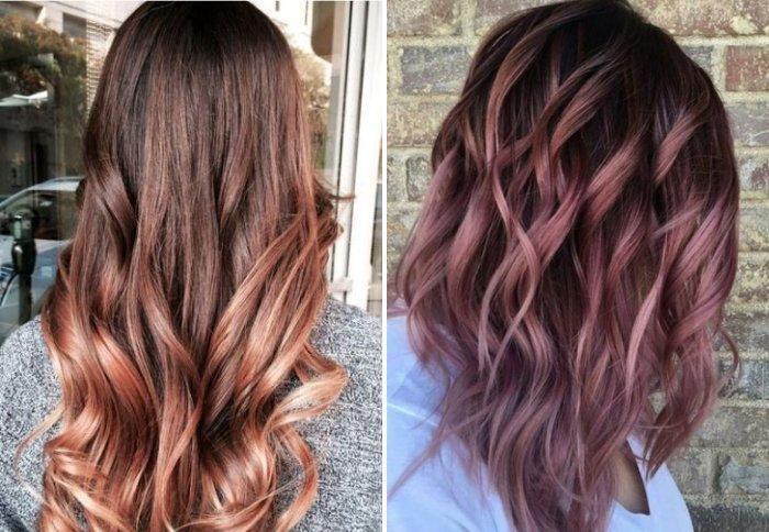 Ombre pour les cheveux noirs. La photo est cendrée, rouge, violette, grise, bicolore. Comment faire la coloration à la maison