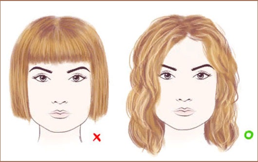 Filles aux cheveux courts pour un visage rond, avec une longue frange, pour les cheveux bouclés. Coiffures pour les jeunes