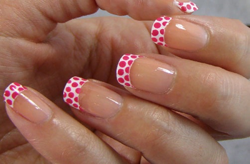 Manicura de punts. Foto per a ungles curtes i llargues amb línies, flors, ratlles. Com fer-ho pas a pas