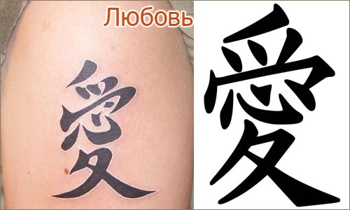 Jeroglífics japonesos per a tatuatges. Significat, traducció al rus. Belles imatges antigues