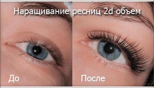 Effet 2D de cils étendus. Photos avant et après: renard, naturel, marionnette, classique. Comment prendre soin. Prix