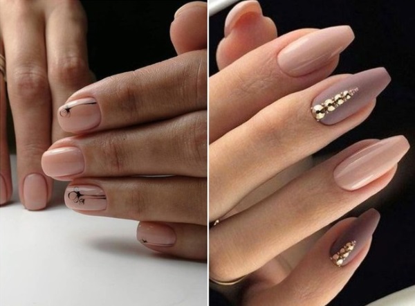 Manicura beix. Idees de moda, foto mat, delicades en tons beix