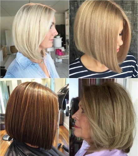 Coupes de cheveux pour femmes à la mode pour cheveux fins de longueur moyenne. Photo avec et sans frange