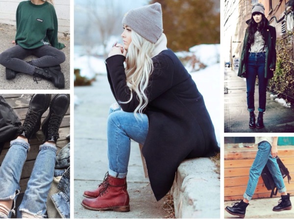 Comment porter des bottes avec un jean pour les femmes. Photos d'images à la mode