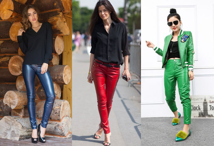 Pantalons de cuir. Amb què portar pantalons de dona, fotos d’imatges de moda 2020