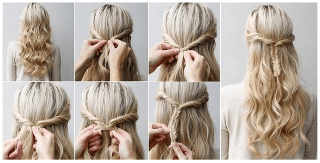 Coiffure facile pour les cheveux moyens en 5 minutes. Photo comment faire étape par étape à la maison