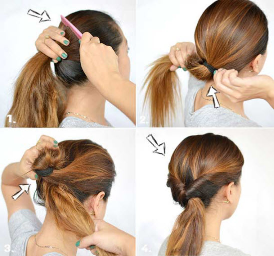 Coiffure facile pour les cheveux moyens en 5 minutes. Photo comment faire étape par étape à la maison