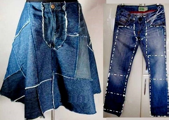 Jupe en jean avec boutons sur le devant. Avec quoi porter, comment coudre de vos propres mains à partir d'un jean