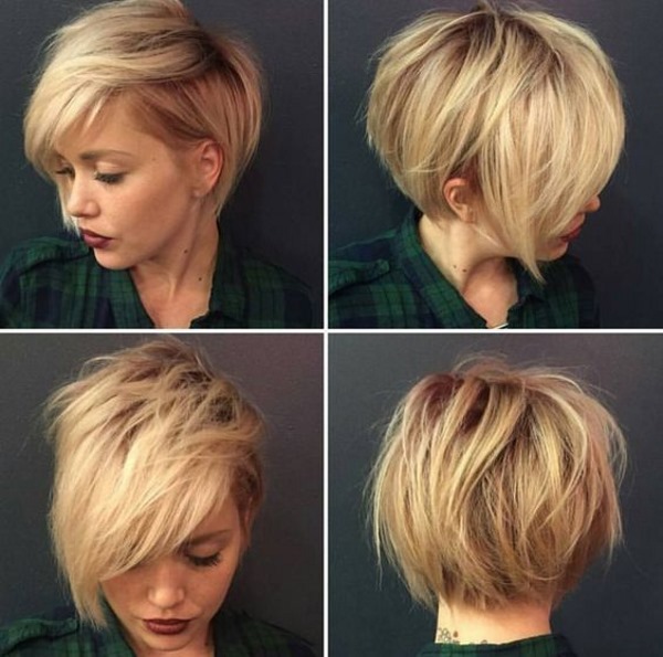 Coupes de cheveux multicouches pour femmes pour cheveux moyens avec une frange. Photos, options