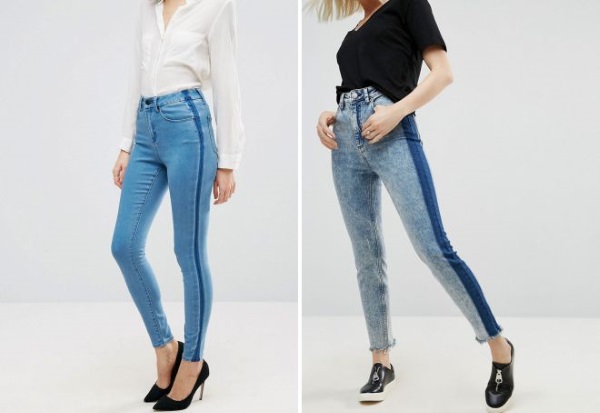 Jeans pour femmes à rayures. A la mode ou pas cette année, quoi porter, photo