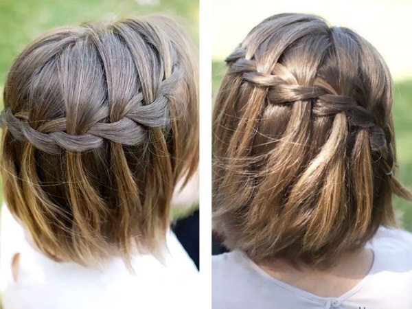 Hairstyle Waterfall pour cheveux longs, moyens et courts. Comment faire étape par étape avec une photo