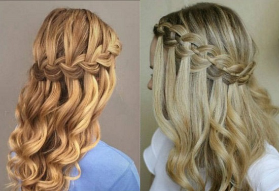 Hairstyle Waterfall pour cheveux longs, moyens et courts. Comment faire étape par étape avec une photo