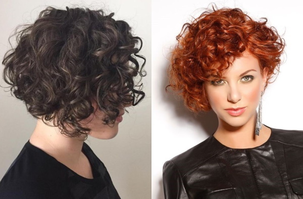 Coiffures à la mode pour les cheveux ondulés. Photo homme et femme