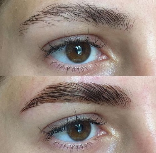 Coiffage à long terme des sourcils avec de la gélatine, du savon, des remèdes maison. Photo, vidéo