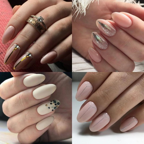 Ungles curtes en forma d’ametlla. Disseny de manicura, fotos, com fer una jaqueta, idees