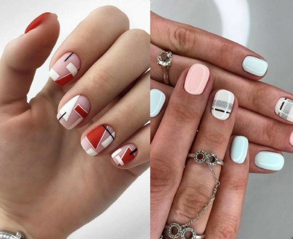 Idees de manicura amb esmalt de gel per a ungles curtes. Fotos, dissenys pas a pas