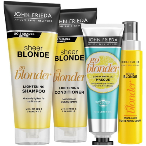 Xampús John Frieda (John Frieda) per a rosses, morenes, volum, aclaridor. Opinions, preu